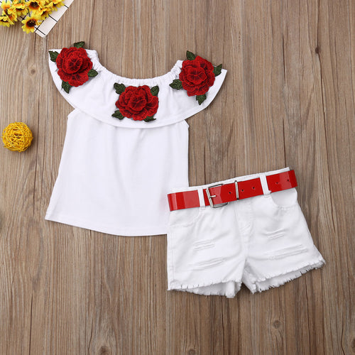 1 7Y Infant Kids Baby Girl Clothes Sets Off