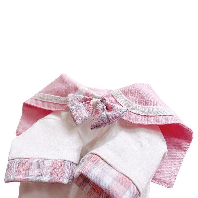Cute Summer Cat Dress With Pleated Skirt And Rabbit Ears
