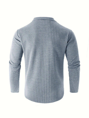 Outdoor Stand Collar Half Zip Training T-shirt Waffle Sports Bottoming